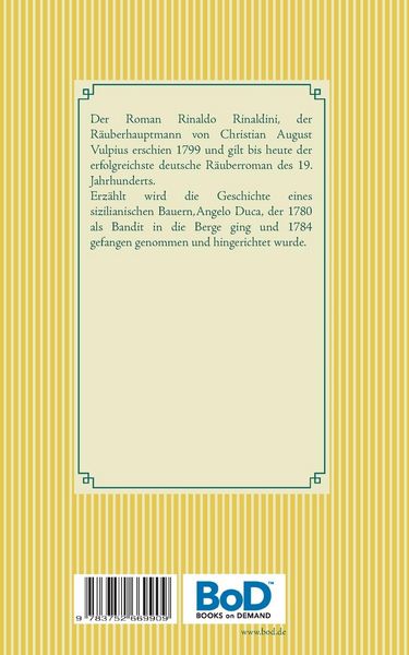 Produktbild: Rinaldo Rinaldini der R&auml;uberhauptmann