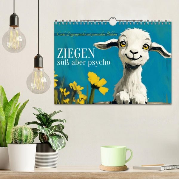 Produktbild: Ziegen, s&uuml;&szlig; aber psycho (Wandkalender 2026 DIN A4 quer), CALVENDO Monatskalender