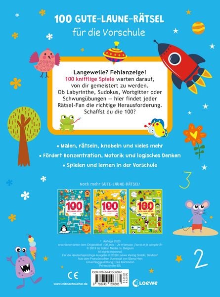 Produktbild: 100 Gute-Laune-R&auml;tsel f&uuml;r die Vorschule
