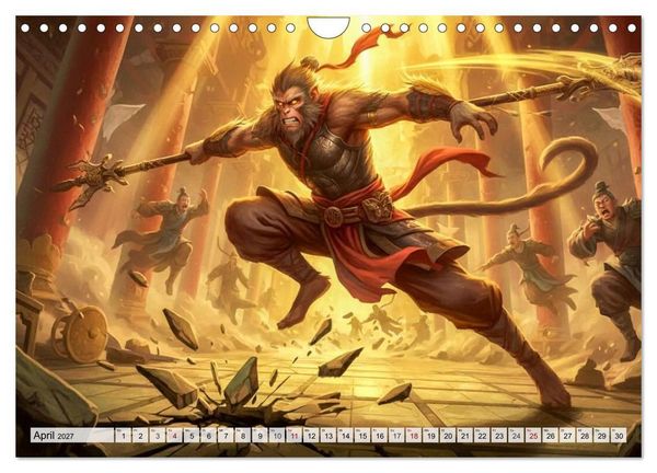 Produktbild: Sun Wukong - Die Reise des Affenk&ouml;nigs (Wandkalender 2027 DIN A4 quer), CALVENDO Monatskalender