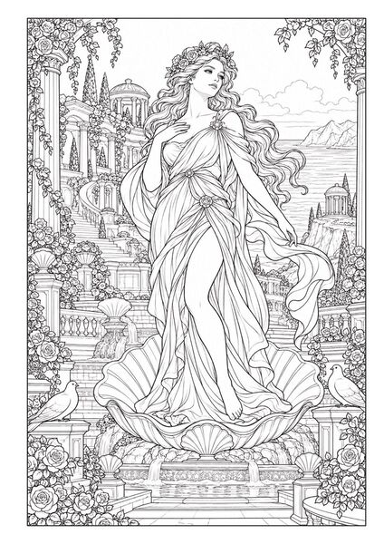 Produktbild: G&ouml;tter & Legenden &ndash; Fantasy Malbuch f&uuml;r Erwachsene mit 50 detailreichen Ausmalbildern