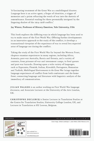Produktbild: Multilingual Environments in the Great War