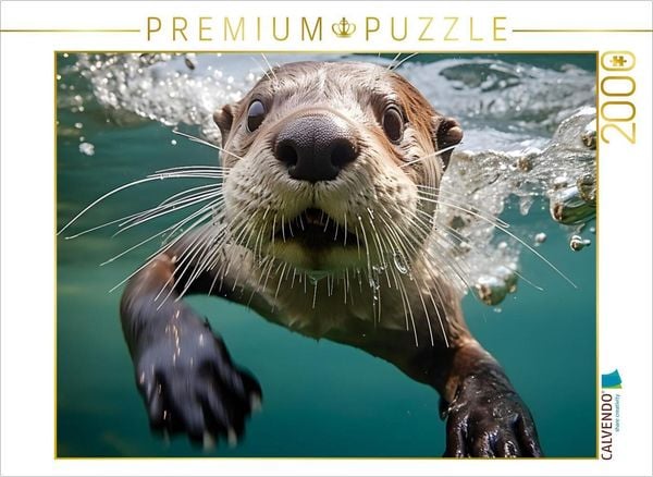 Produktbild: CALVENDO Puzzle Niedlicher Fischotter | 2000 Teile Lege-Gr&ouml;&szlig;e 90x67cm Foto-Puzzle f&uuml;r gl&uuml;ckliche Stunden