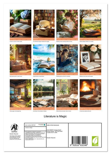 Produktbild: Literature is Magic (Wall Calendar 2026 DIN A4 portrait), CALVENDO 12 Month Wall Calendar