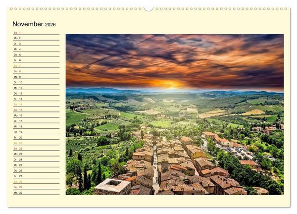 Produktbild: B&uuml;hne frei f&uuml;r die Toskana (hochwertiger Premium Wandkalender 2026 DIN A2 quer), Kunstdruck in Hochglanz