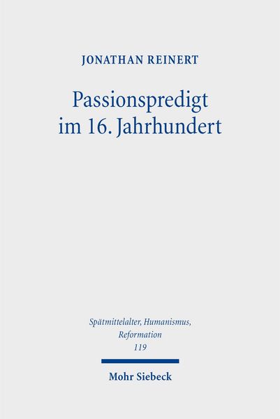 Produktbild: Passionspredigt im 16. Jahrhundert
