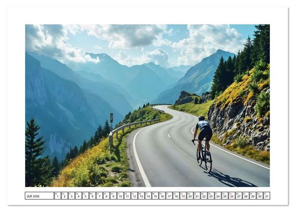 Produktbild: Kilometerkiller - Rennrad-Power im Jahresverlauf (Wandkalender 2026 DIN A3 quer), CALVENDO Monatskalender