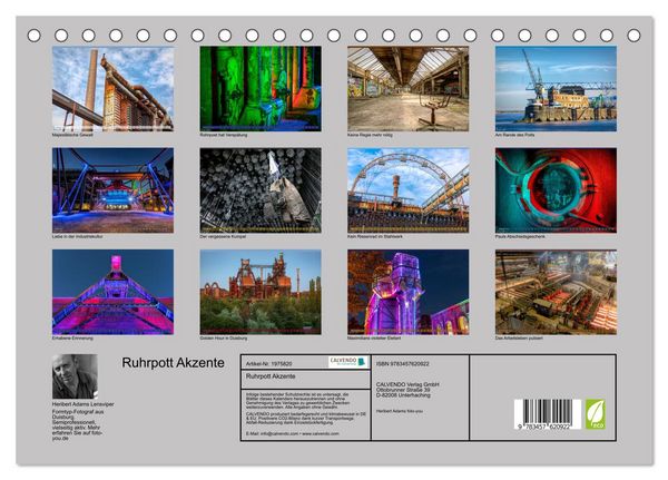Produktbild: Ruhrpott Akzente (Tischkalender 2026 DIN A5 quer), CALVENDO Monatskalender