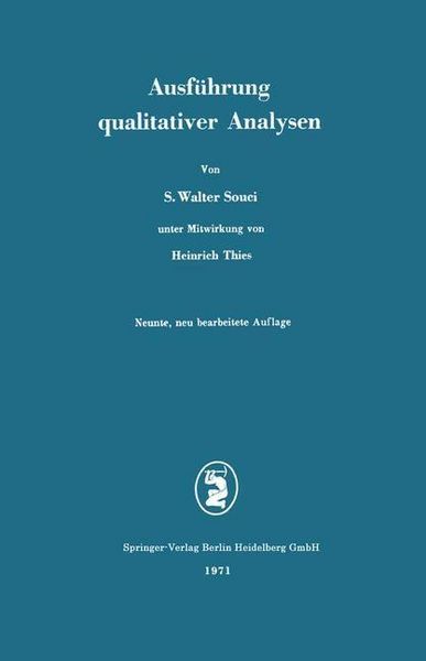 Produktbild: Ausf&uuml;hrung qualitativer Analysen