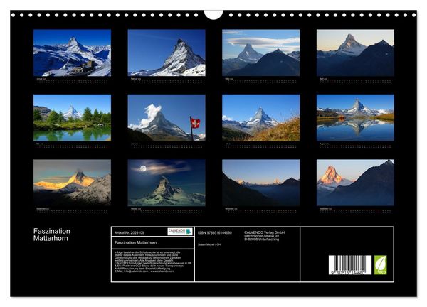 Produktbild: Faszination Matterhorn (Wandkalender 2026 DIN A3 quer), CALVENDO Monatskalender