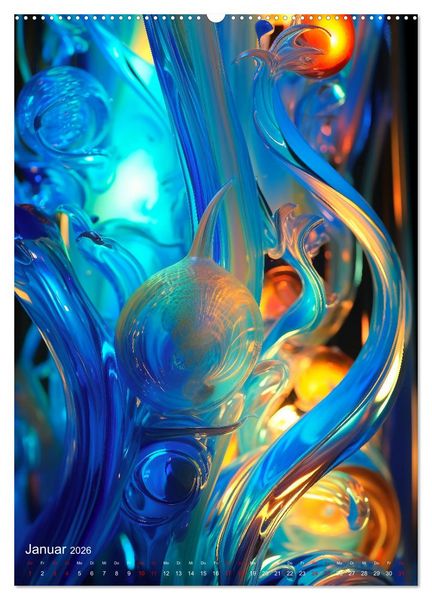 Produktbild: Lebendigs Glas (hochwertiger Premium Wandkalender 2026 DIN A2 hoch), Kunstdruck in Hochglanz