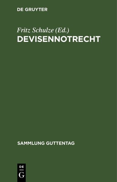 Produktbild: Devisennotrecht