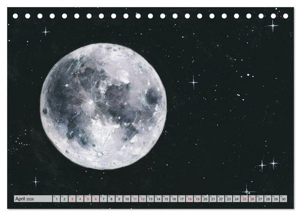 Produktbild: Gemaltes Weltall (Tischkalender 2026 DIN A5 quer), CALVENDO Monatskalender