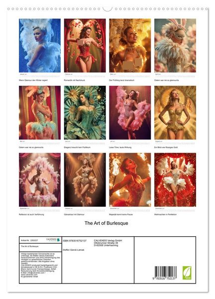 Produktbild: The Art of Burlesque (hochwertiger Premium Wandkalender 2027 DIN A2 hoch), Kunstdruck in Hochglanz