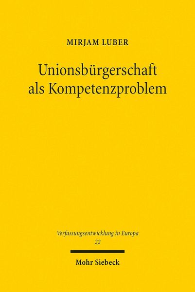 Produktbild: Unionsb&uuml;rgerschaft als Kompetenzproblem