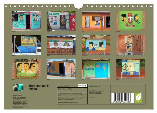 Produktbild: Barbershops in Afrika (Wandkalender 2026 DIN A4 quer), CALVENDO Monatskalender