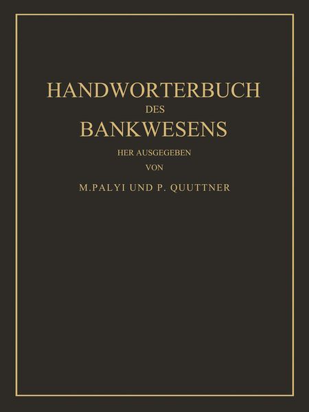 Produktbild: Handw&ouml;rterbuch des Bankwesens
