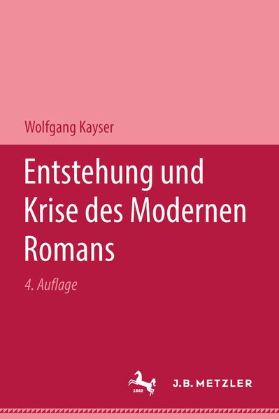 Produktbild: Entstehung und Krise des modernen Romans