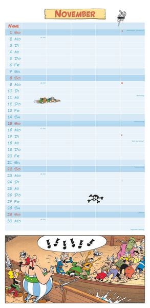 Produktbild: Asterix 2026 Familienplaner - Familien-Timer - Termin-Planer - Kids - Kinder-Kalender - Familien-Kalender - 22x45