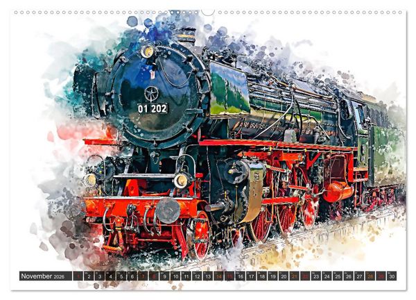 Produktbild: Beeindruckende Dampflokomotiven (hochwertiger Premium Wandkalender 2026 DIN A2 quer), Kunstdruck in Hochglanz