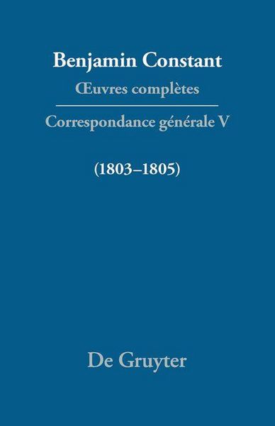 Produktbild: Correspondance 1803-1805