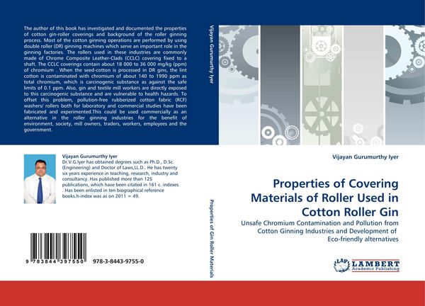 Produktbild: Properties of Covering Materials of Roller Used in Cotton Roller Gin