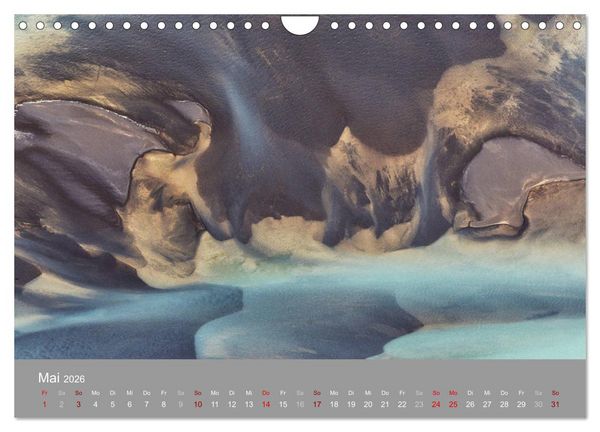 Produktbild: Naturkunst - Luftbilder (Wandkalender 2026 DIN A4 quer), CALVENDO Monatskalender