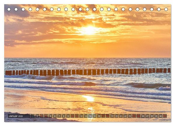 Produktbild: Sonnenunterg&auml;nge an Ostseek&uuml;ste und Bodden (Tischkalender 2026 DIN A5 quer), CALVENDO Monatskalender