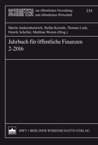 Produktbild: Jahrbuch f&uuml;r &ouml;ffentliche Finanzen (2016) 2