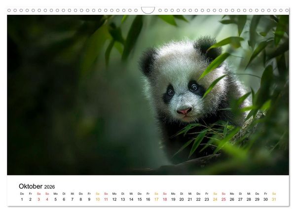Produktbild: Panda - die Stimme der Wildnis (Wandkalender 2026 DIN A3 quer), CALVENDO Monatskalender