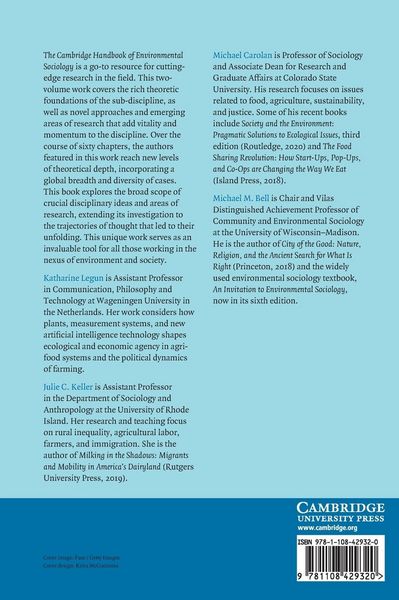 Produktbild: The Cambridge Handbook of Environmental Sociology