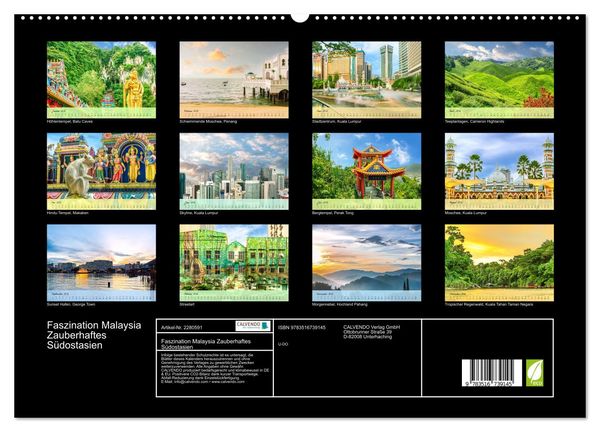 Produktbild: Faszination Malaysia Zauberhaftes S&uuml;dostasien (hochwertiger Premium Wandkalender 2026 DIN A2 quer), Kunstdruck in Hochglanz