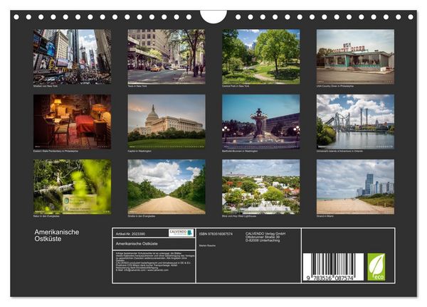 Produktbild: Amerikanische Ostk&uuml;ste (Wandkalender 2026 DIN A4 quer), CALVENDO Monatskalender