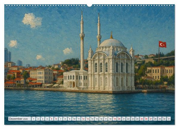 Produktbild: Sehenswertes in Istanbul - Die Sprache der Farben (hochwertiger Premium Wandkalender 2026 DIN A2 quer), Kunstdruck in Hochglanz