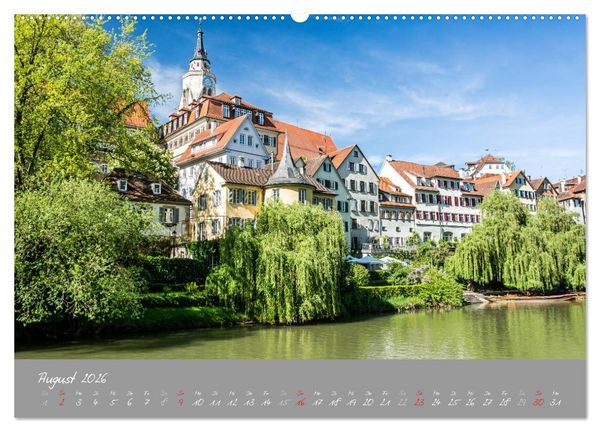 Produktbild: Zw&ouml;lf Monate in T&uuml;bingen (hochwertiger Premium Wandkalender 2026 DIN A2 quer), Kunstdruck in Hochglanz