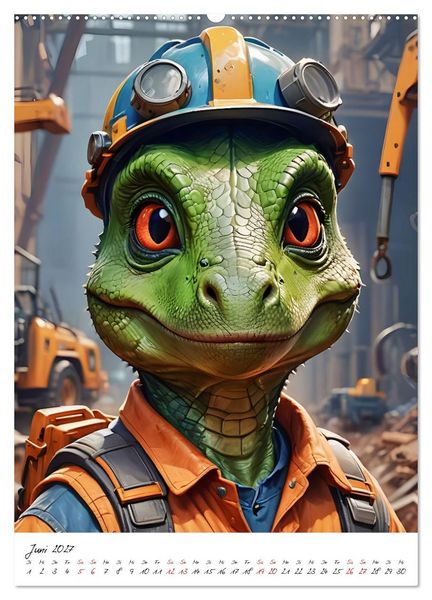 Produktbild: Arbeitswelt der Dinosaurier (Wandkalender 2027 DIN A2 hoch), CALVENDO Monatskalender