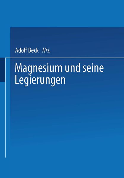 Produktbild: Magnesium und seine Legierungen