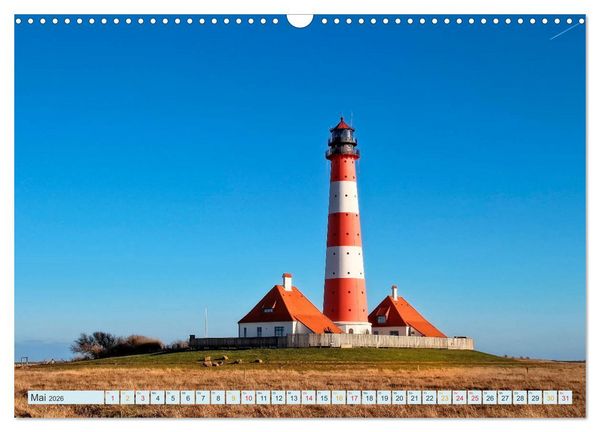 Produktbild: Leuchtt&uuml;rme - maritime Wegweiser (Wandkalender 2026 DIN A3 quer), CALVENDO Monatskalender