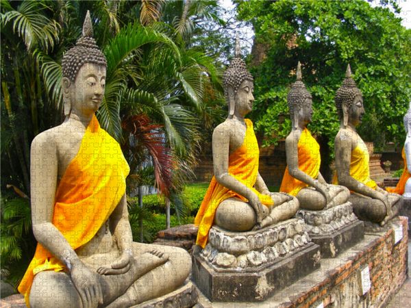 Produktbild: CALVENDO Puzzle Buddha Statue - Thailand S&uuml;dostasien Reisen | 1000 Teile Lege-Gr&ouml;&szlig;e 64x48cm Foto-Puzzle f&uuml;r gl&uuml;ckliche Stunden