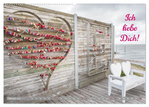 Produktbild: Liebesschl&ouml;sser, Ich liebe Dich (Wandkalender 2026 DIN A2 quer), CALVENDO Monatskalender