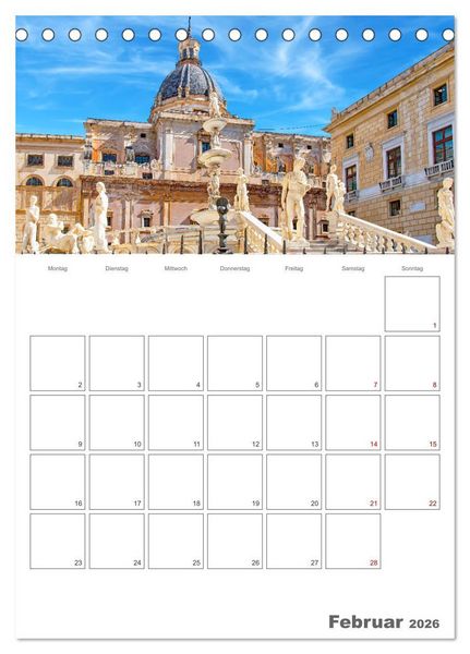 Produktbild: Palermo - Reiseziel auf Sizilien (Tischkalender 2026 DIN A5 hoch), CALVENDO Monatskalender