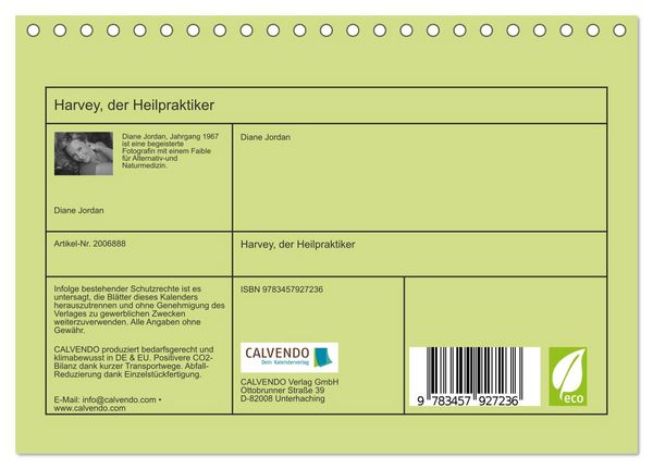 Produktbild: Harvey, der Heilpraktiker (Tischkalender 2026 DIN A5 quer), CALVENDO Monatskalender