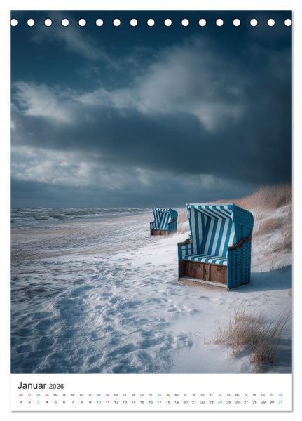 Produktbild: Sehnsucht Strand (Tischkalender 2026 DIN A5 hoch), CALVENDO Monatskalender