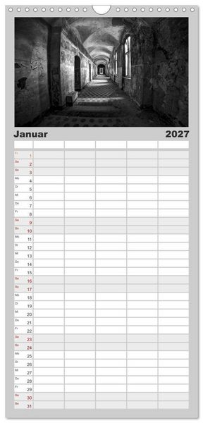 Produktbild: Familienplaner 2027 - Lost Beauty mit 5 Spalten (Wandkalender, 21 x 45 cm) CALVENDO