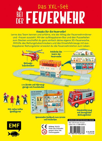 Produktbild: Das XXL-Set &ndash; Bauen, Wissen, Spielen: Bei der Feuerwehr