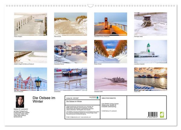 Produktbild: Die Ostsee im Winter (Wandkalender 2027 DIN A2 quer), CALVENDO Monatskalender