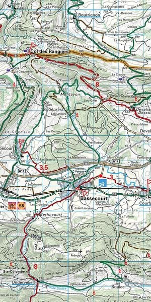 Jura Delémont - Bienne mit Ortsindex (3)