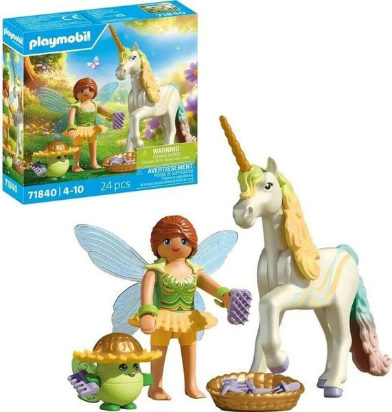 PLAYMOBIL 71840 Sammeleinhorn Regenbogenblume mit Fee