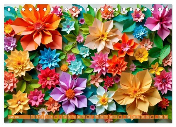 Produktbild: Origami-Formen (Tischkalender 2026 DIN A5 quer), CALVENDO Monatskalender