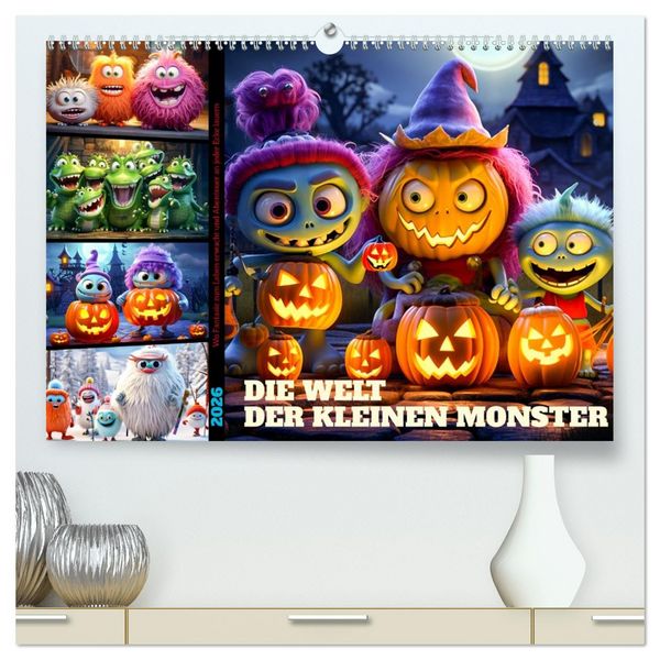 Die Welt der kleinen Monster (hochwertiger Premium Wandkalender 2026 DIN A2 quer), Kunstdruck in Hochglanz